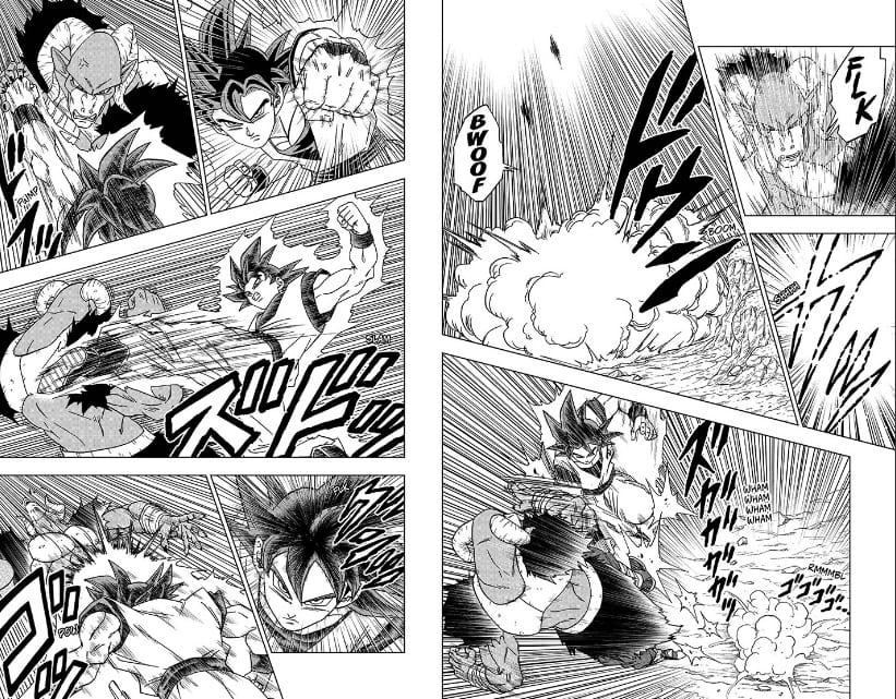 Moro and Goku fight Dragon Ball Super Manga