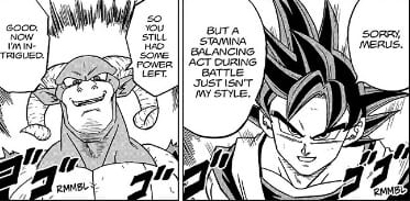 Goku plans to power up to Ultra instinct mode without conserving stamina