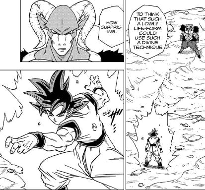 Moro is critical of how a lowly human like Goku is able to use ultra instinct