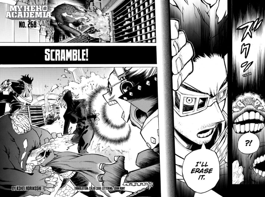 Aizawa erases the quirks of Nomus in My Hero Academia Chapter 268