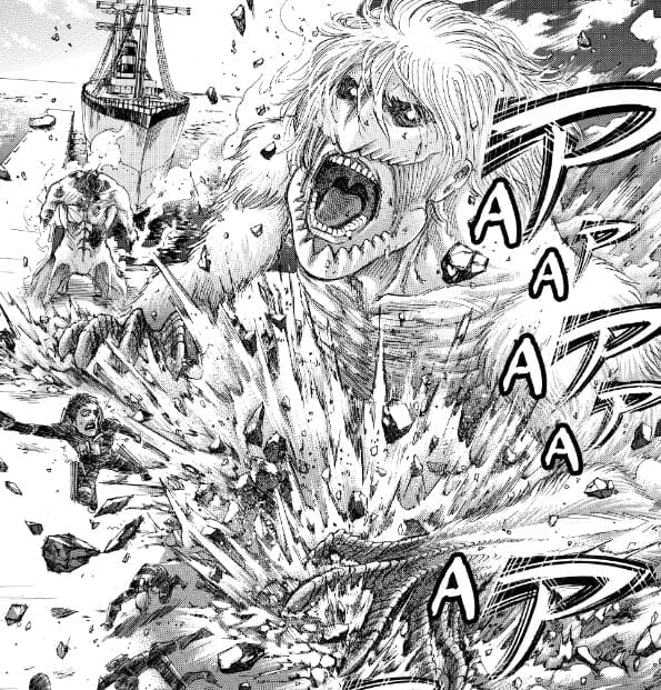 Falco's new look Jaw Titan in Attack on Titan manga