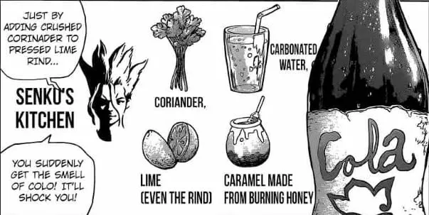Recipe for Senku Cola from Dr. Stone Manga