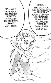 Merus saying Goku can achieve Ultra instinct