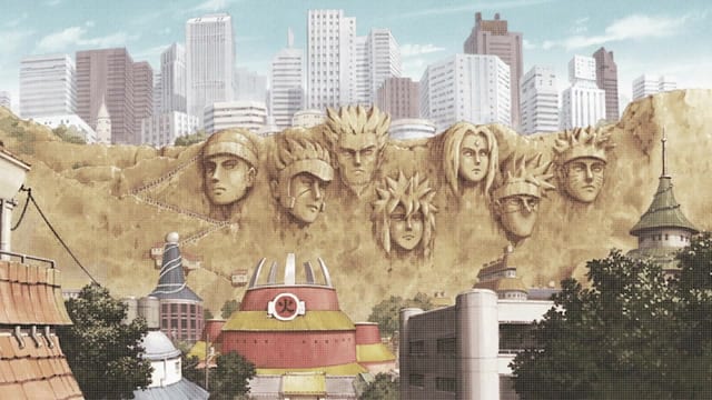 The hokage rock in Naruto