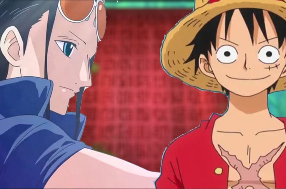 Luffy, Robin and Red Poneglyph