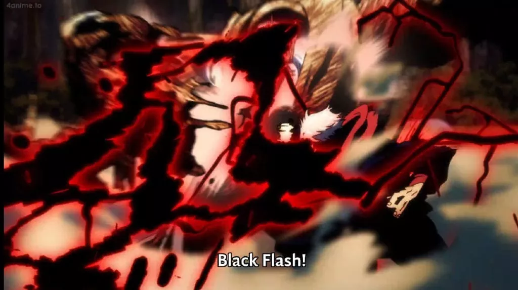 Itadori uses Black Flash