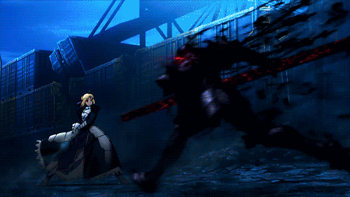 Fate/Zero fight CGI