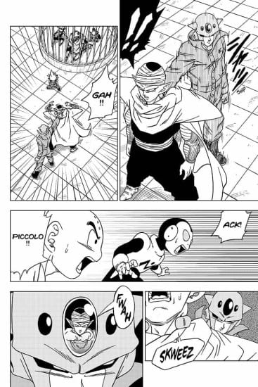 Seven-Three grabbed Piccolo's neck, copying his powers and techniques