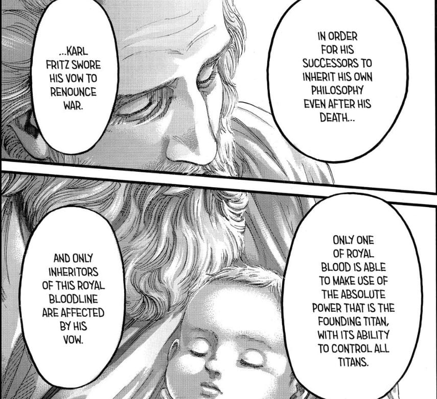 The 145th King's vow explained. Attack on Titan Manga, chapter 99. 