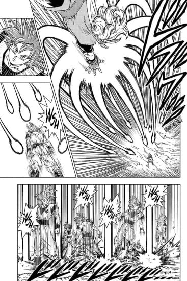 Goku combining the principles of Ultra Instinct with Super Saiyan God