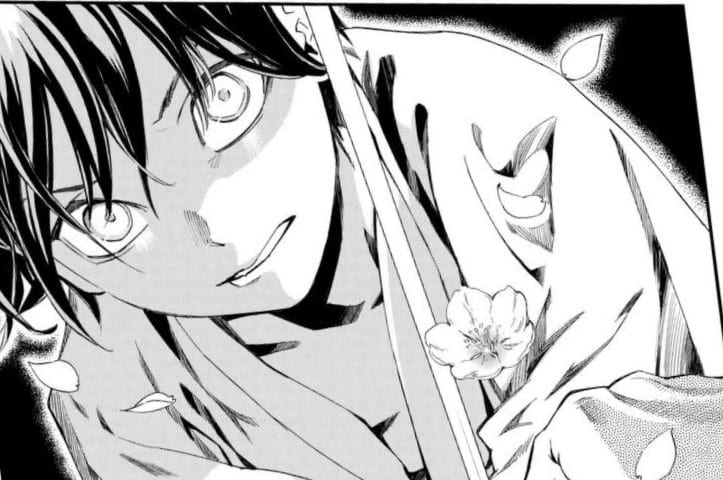 Noragami Chapter 94-2 Yato with a Sakura blossom at his heart