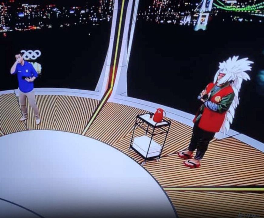 An Olympics presenter showed up in Jiraiya cosplay