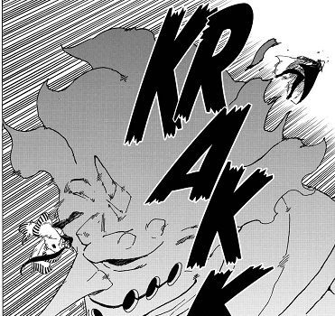 Jigen kicks Sasuke out of the Susanoo