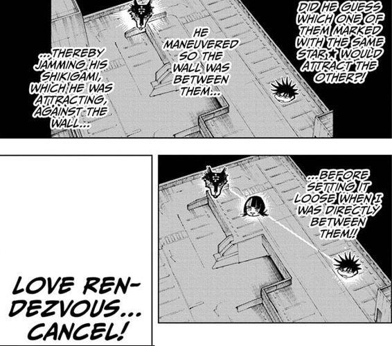 Megumi's idea of canceling Kirara's cursed technique, Love Rendezvous