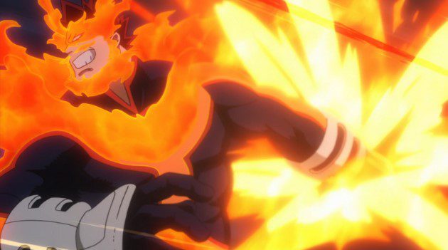 Enji Todoroki's Hellflame quirk that allows him to use fire. 