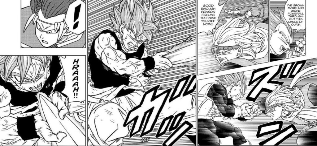 Goku and Vegeta blocking a pressure point attack