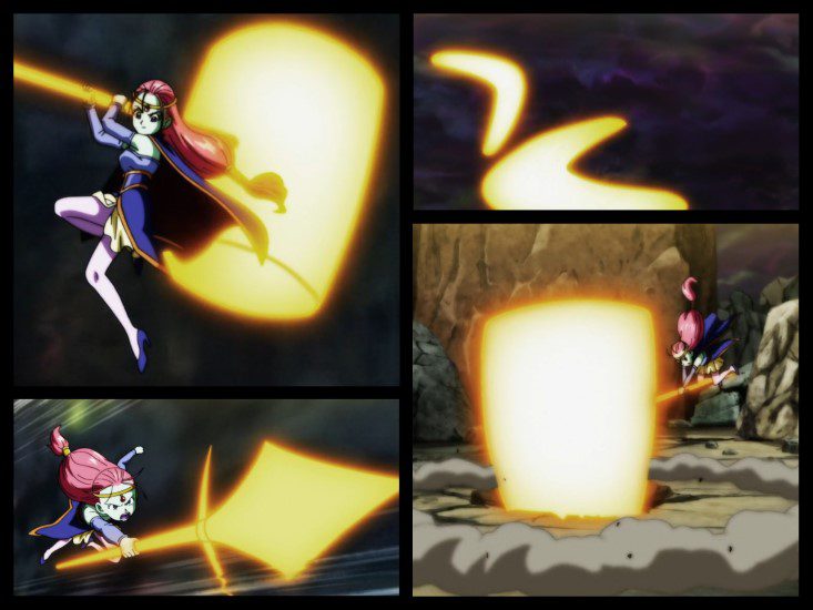 Caway (Universe 4) possess the ability to create weapons out of energy or Ki