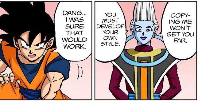 Whis instructs Goku to find his own version of Ultra Instinct