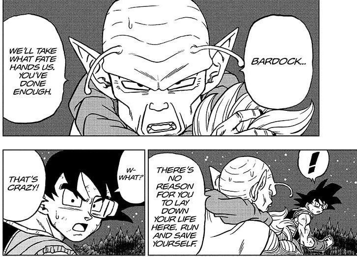 Monaito believes that the Namekians are probably destined to die and Barock thinks that's crazy