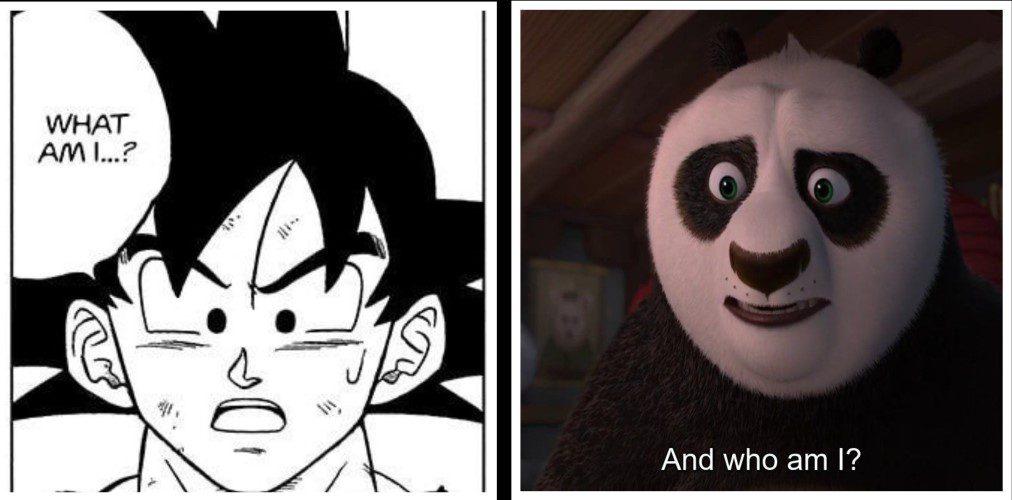 Goku and Po asking who they really are