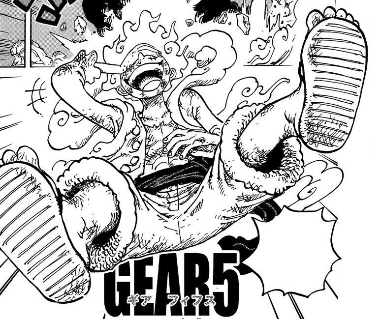 Luffy's Gear 5 in One Piece manga