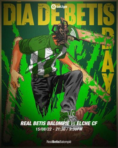 Real-Betis-Balompie-Chainsaw Man illustration