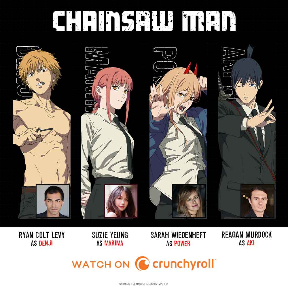 Chainsaw Man Anime Unveils Cast Members For English Dub - Animehunch