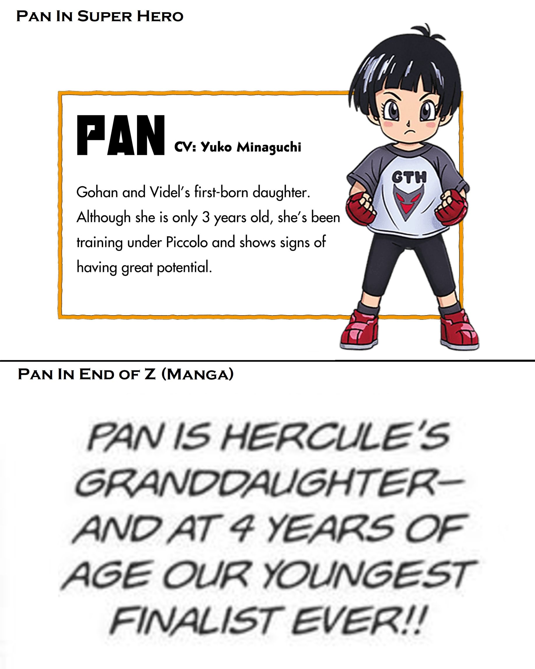 Pan's age in Dragon Ball Super: Super Hero and in End of Z