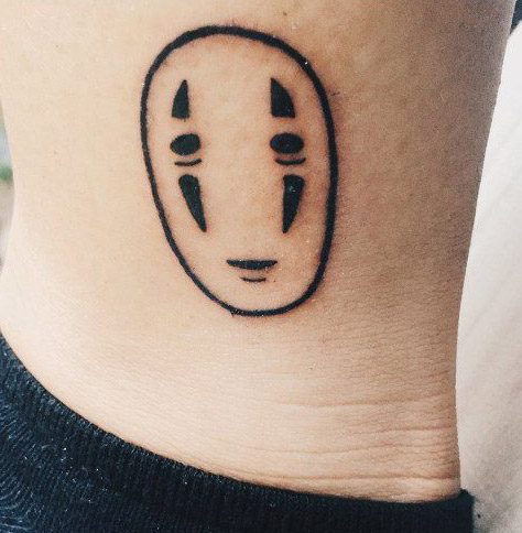 Spirited Away Mask Symbol Tattoo