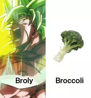 Broly's name is a pun on Broccoli

