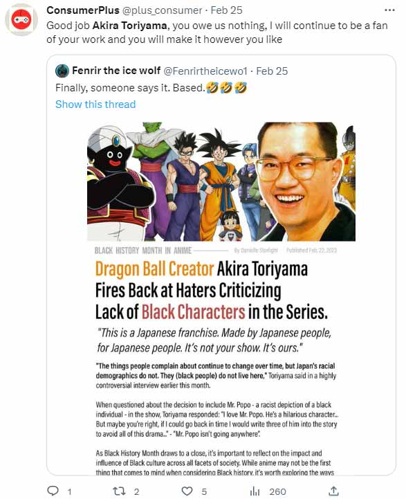 Akira Toriyama Racism Controversy