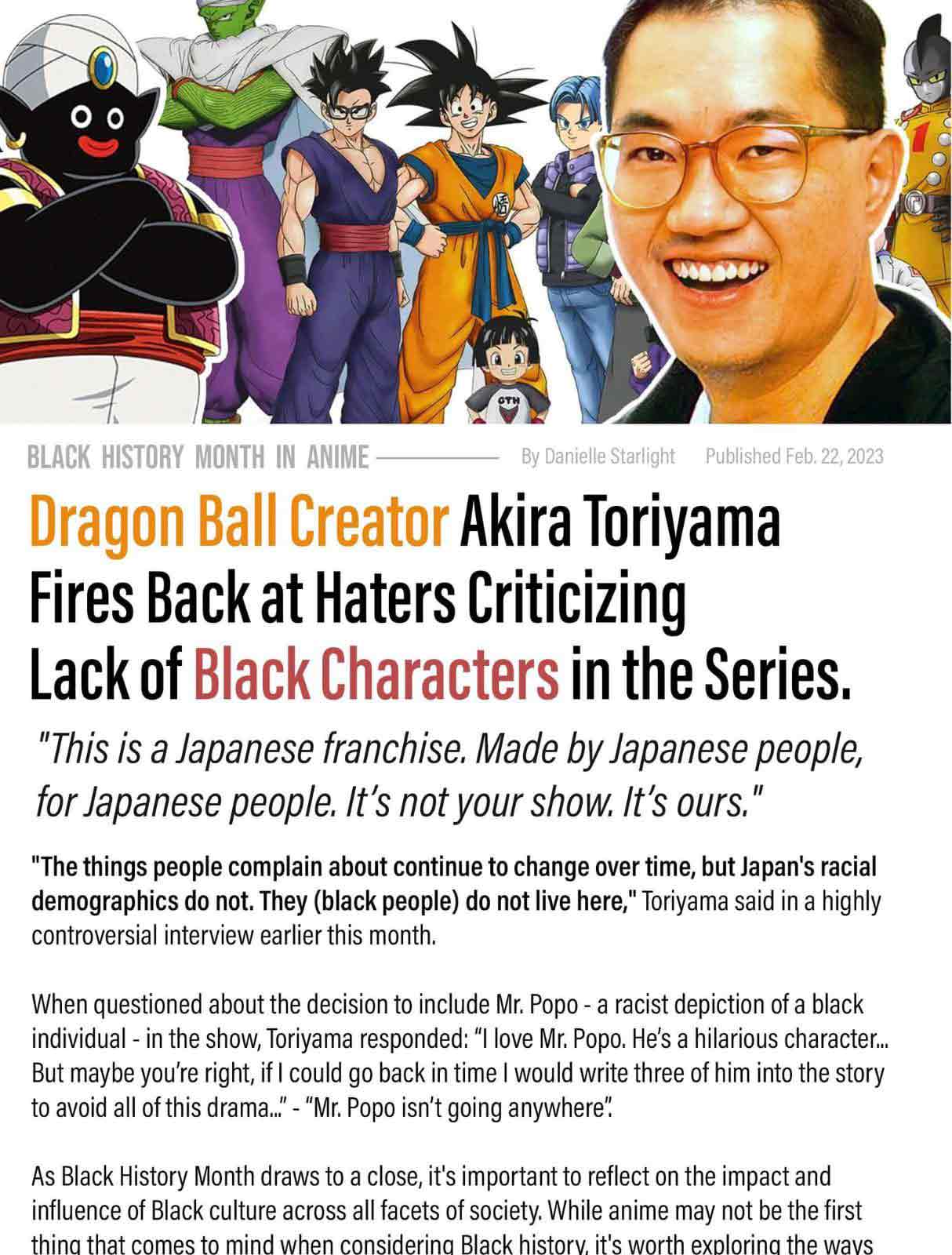 Akira Toriyama Racism Controversy3