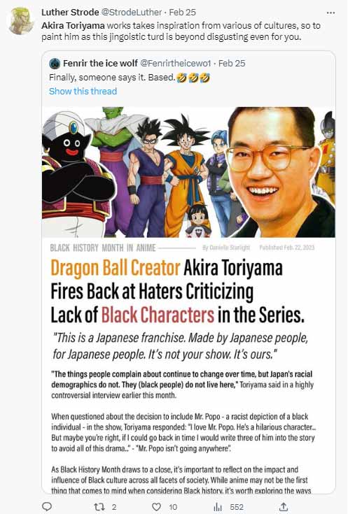 Tranh cãi phân biệt chủng tộc của Akira Toriyama7