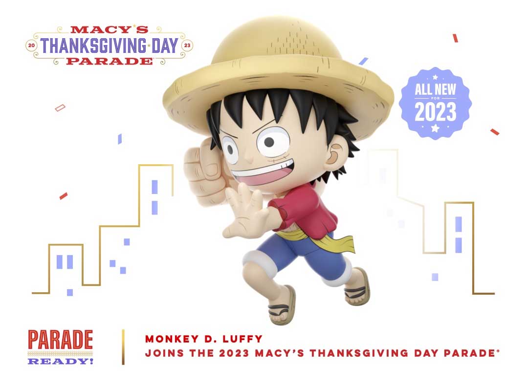 Luffy Balloon Macy's Thanksgiving Parade 2023