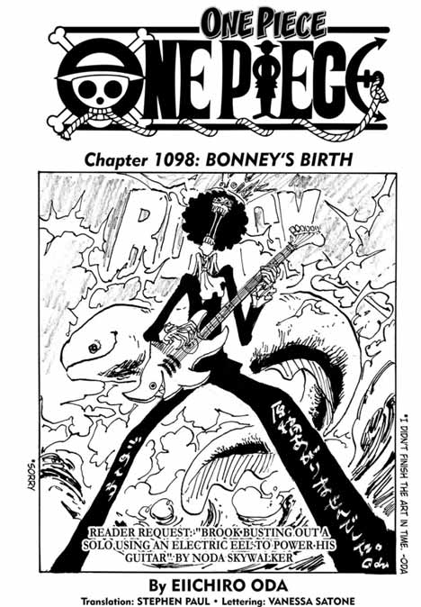 one piece unfinished chapter