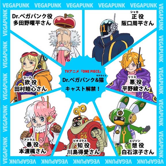 One Piece anime Egg Head arc cast