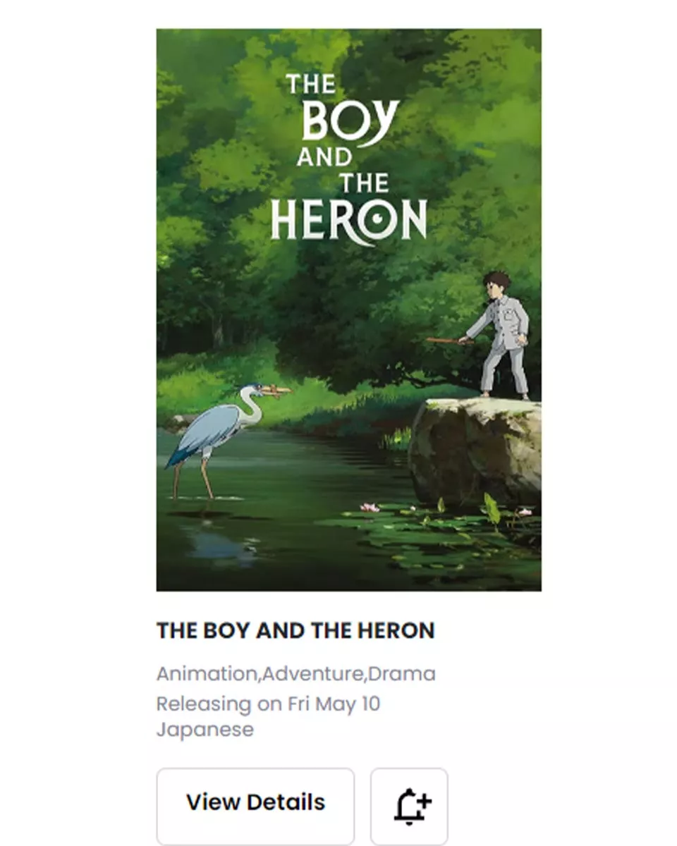 Boy & the Heron PVR cinemas release date