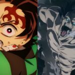 Tanjiro from Demon Slayer and Attack Titan from AOT