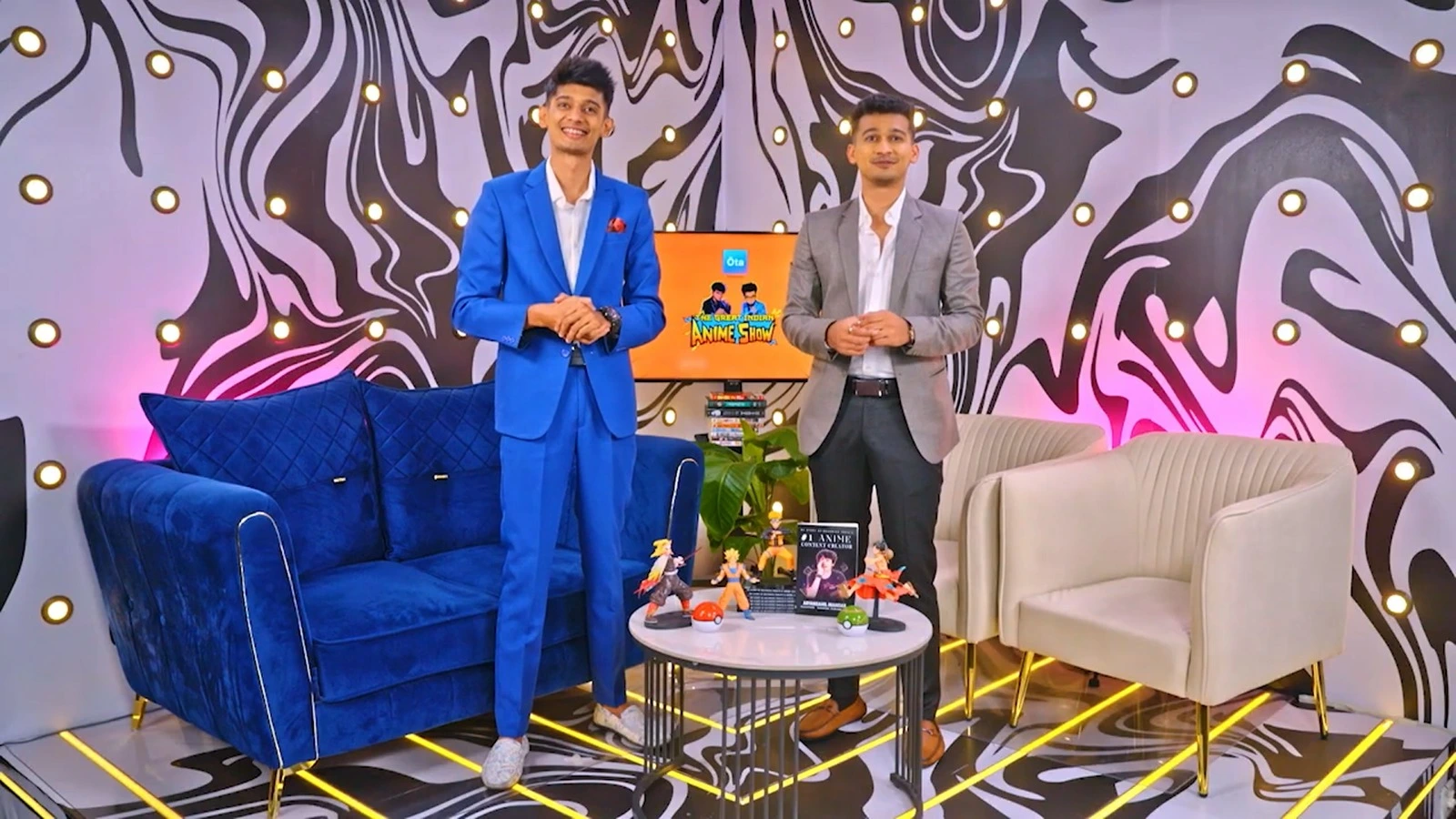 Aryansahil (L) and Sahilaryan (R) hosting The Great Indian Anime Show