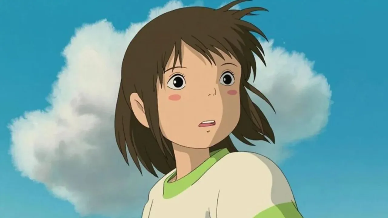 Shocked Chihiro from Studio Ghibli's Spirited Away film