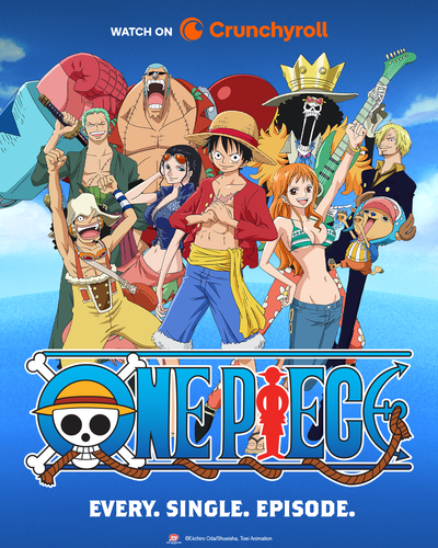 One Piece all episodes available in India announcement poster by Crunchyroll India